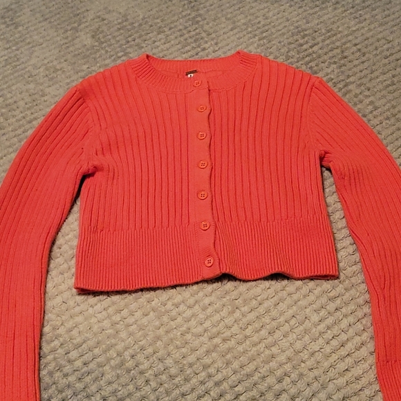 Free People Mimi Cardi button front cropped cardigan - Picture 2 of 9